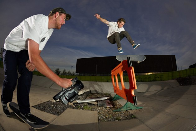 Horsey Kickflip With Jake Filming