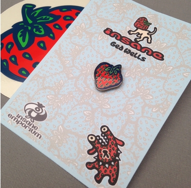 Insane Strawberry pin badge £7